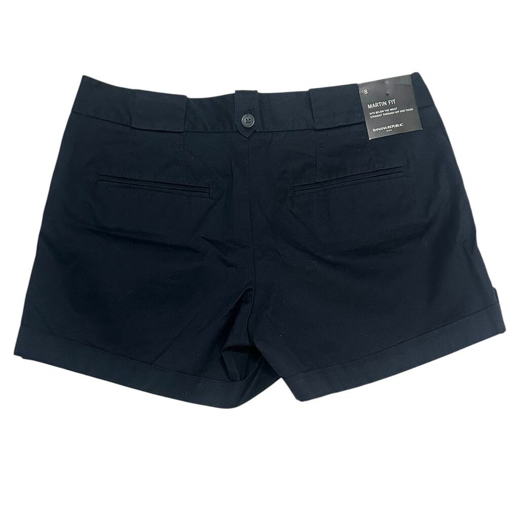Banana Republic Martin Fit Shorts Women 8 Matte Navy NWT Chino Stretch Classic